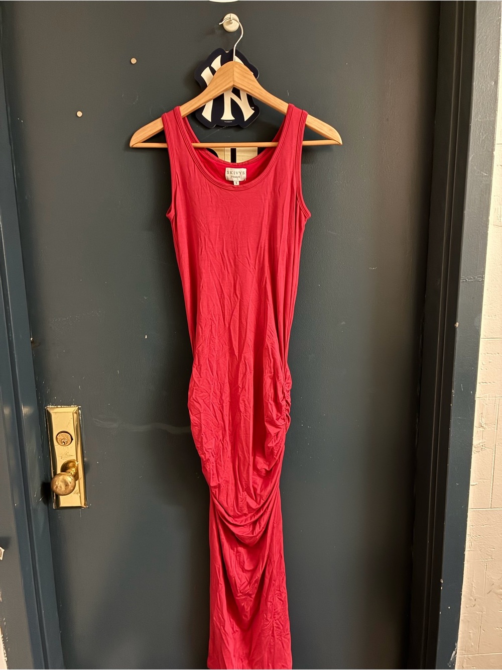 NWT SKiVYS Femme Maxi Side Hustle Dress - Crimson - Size Small - Picture 3 of 7